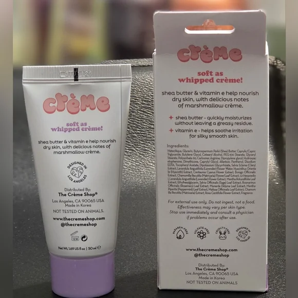 The Crème Shop Moisturizing Hand Cream Marshmellow Fluff -VitaminE & Shea Butter - Picture 3 of 5